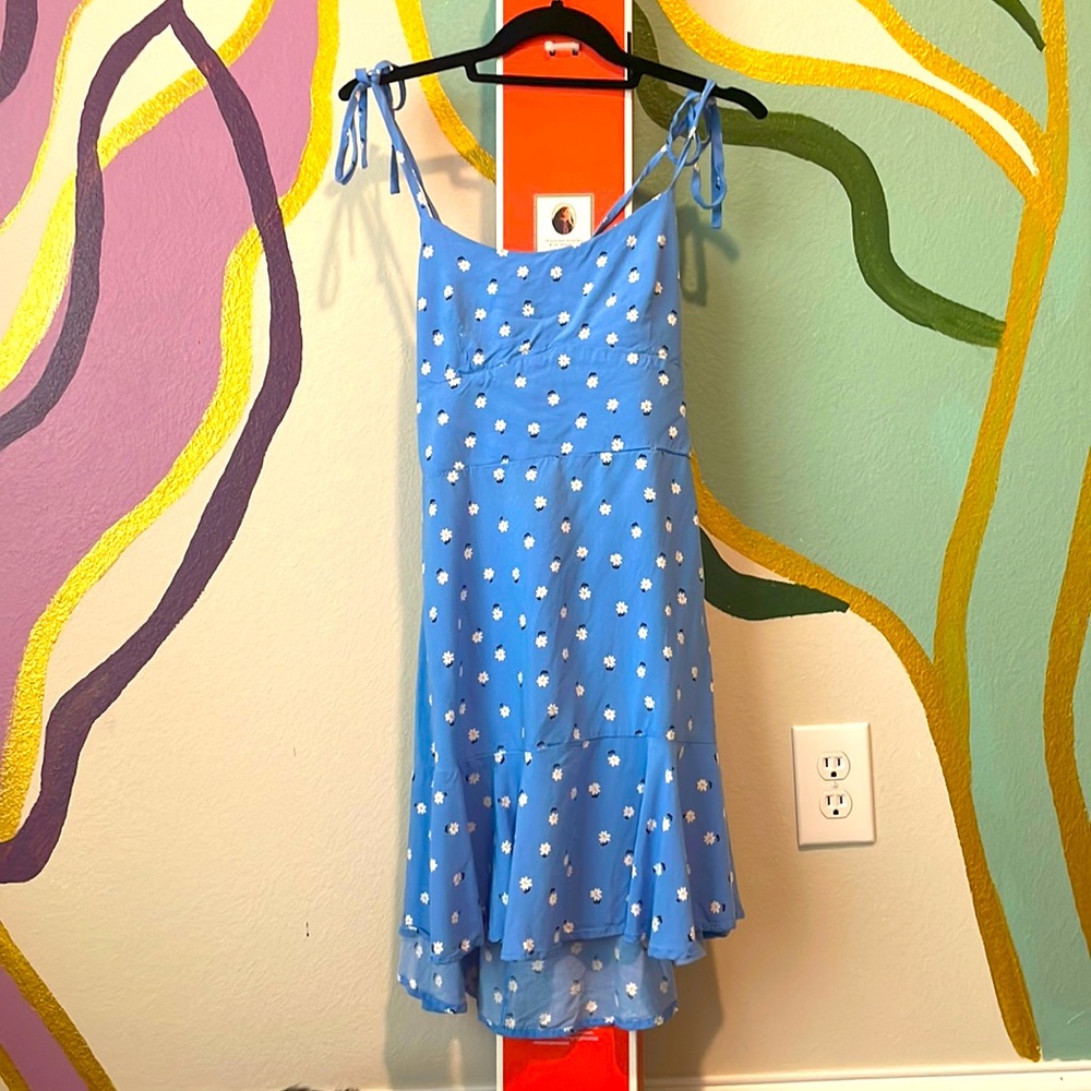 Light blue floral wild flower dress never worn